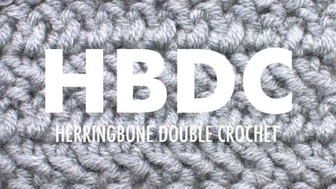 Herringbone DC (HBDC) :: Crochet :: New Stitch a Day Things To Make With Yarn, New Stitch A Day, Yarn Stitches, Interesting Crochet, Crochet Video Tutorials, Half Double Crochet Stitch, Crochet Abbreviations, Crochet Blanket Afghan, Herringbone Stitch