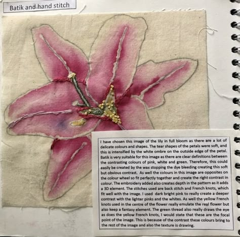 Pressed Flower Aesthetic, Flower Collage Art, Textiles Gcse, Textiles Ideas, Textiles Sketchbook, Gcse Textiles, A Level Textiles, Gcse Art Sketchbook, Arte Van Gogh