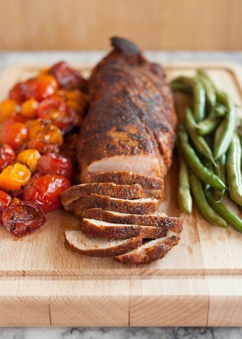 Recipe: Southwestern-Spiced Pork Tenderloin — Weeknight Dinner Recipes from The Kitchn Grilled Potato Packets, Pork Tenderloin Marinade, Cooking Pork Tenderloin, Pork Marinade, Impressive Recipes, Pork Tenderloin Recipes, Sauteed Veggies, Stuffed Pork Tenderloin, Weeknight Dinner Recipe