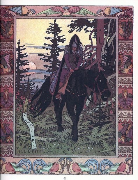 Photostream Russian Tapestry, Vasilisa The Beautiful, Black Rider, Ivan Bilibin, Chris Riddell, Roi Arthur, Fairytale Illustration, Baba Yaga, Horse Drawings