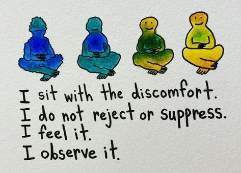 Sit With Feelings, Heavy Feeling In Chest, Sit With Your Feelings, Sit With It, The Art Of Noticing, Art Of Noticing, Thought Patterns, Happy Words, Mental And Emotional Health