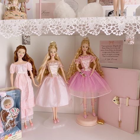 Every Barbie Doll, Clara Barbie Nutcracker, Coquette Barbie Doll, Barbie Stuff Aesthetic, Barbie Dolls Collections, Barbie Nutcracker Doll, The Nutcracker Barbie, Barbie Dolls Aesthetic, Barbie Doll Aesthetic