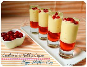 Jelly Custard, Dessert Shooters, Mini Dessert Cups, Custard Cups, Jelly Cups, Delicious Deserts, Food Technology, Custard Recipes, Cherry Flavor