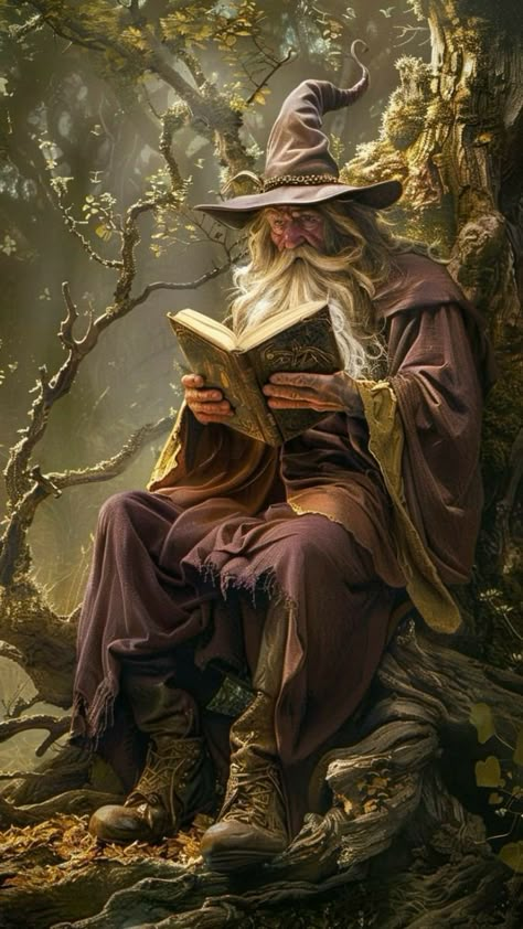 Merlin The Wizard, Dark Alice In Wonderland, Fantasy Wizard, Elves And Fairies, Medieval Life, Fantasy Images, Gandalf, Arte Fantasy, Magical Creatures