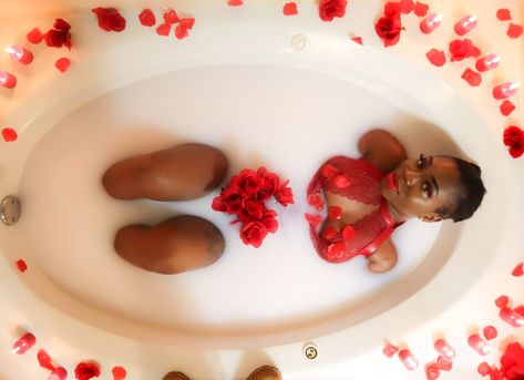 Milk Bath Shoot, Bath Photos, Photoshoot Flowers, Milk Bath Photos, Live Flowers, Milk Bath Photography, Sweet Milk, Bath Photography, Birthday Shoot