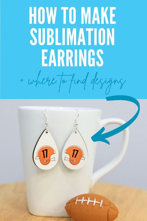 From start to finish I'll show you how easy it is to make sublimation earrings and make personalized earrings. This is the perfect project for sublimation beginners! Sublimation Earrings How To, Diy Sublimation Earrings, Sublimation Jewelry Ideas, Sublimation Heat Press Chart, Sublimated Earrings, Sublimation For Beginners, Sublimation Earring Designs, Personalized Earrings, Sublimation Earrings