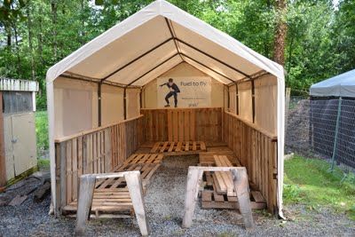 Costco Carport Hay Shed Costco Carport, Hay Shed, Livestock Shelter, Hay Storage, Horse Farm Ideas, Barn Hacks, Hay Loft, Goat House, Carport Sheds