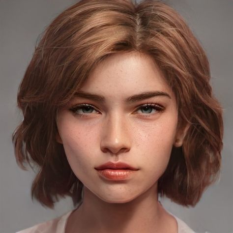 Artbreeder Woman Short Hair, Female Character Inspiration Short Hair, Artbreeder Characters, Art Breeder, Dragon Riders, Female Character Inspiration, Dragon Rider, Realistic Art, Short Hairstyles For Women