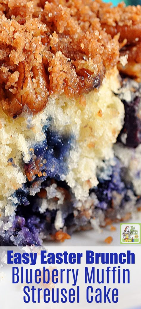 Blueberry Muffin Streusel, Brunch Recipe Ideas, Easy Easter Brunch Recipes, Easy Easter Brunch, Streusel Cake, Dessert Parfait, Easter Breakfast, Muffin Streusel, Easter Brunch Food