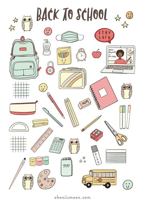 Buy School's in Session Sticker Set, School Supplies Haul Stickers, Upload Your Assignments Stickers, Star Student Stickers Online in India - Etsy Aesthetic School Stickers Printable, School Supplies Stickers Printable, Kawaii School Supplies Drawings, Stickers About School, Cute Back To School Drawings, Back To School Stickers Aesthetic, Aesthetic School Stickers, Stickers School Aesthetic, College Stickers Aesthetic