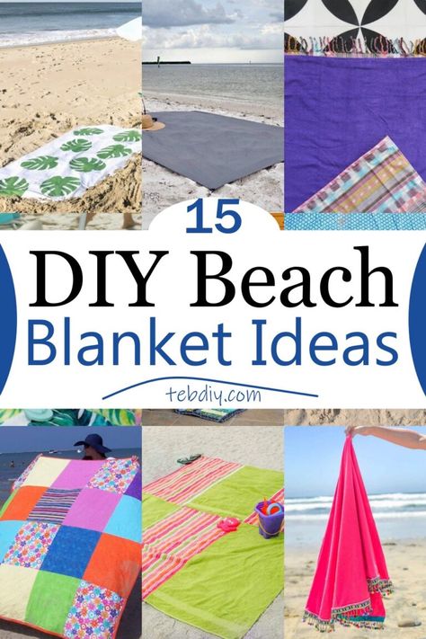 Quilted Beach Blanket, Diy Beach Blanket, Diy Beach Accessories, How To Roll Beach Towels, Beach Sewing Projects, Beach Quilts Ideas, Beach Blanket Diy, Diy Beach Towel, Beach Towel Design