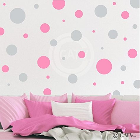 $27.99 ** Want to know more, click on the image. Note:It is Affiliate Link to Amazon. Nursery Wall Quotes, Nursery Decor Pink, Dots Free, Polka Dot Wall Decals, Polka Dot Walls, Pink Nursery Decor, Color Celeste, Pink Set, White Set