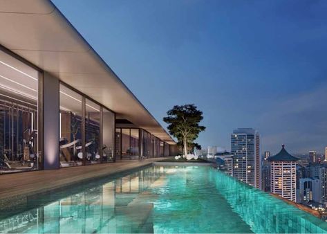 Condo Swimming Pool, Luxury Apartment Pool, Singapore Condo, Condo Penthouse, Best Pools, Resort Vibes, Apartment Pool, Sky Pool, Bali Resort