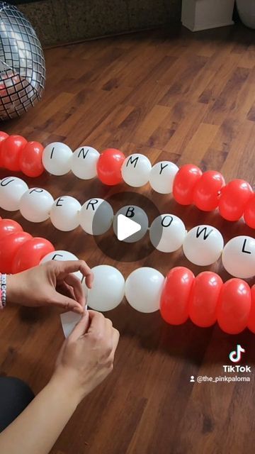 NW Arkansas Balloon Installations on Instagram: "I didn't have red link-loons so I improvised. I actually like the look of this better than using all link-loons because it's mimics the shape of real beads. 🎀 Accessories make a huge difference. When you order a Balloon Garland from us we will find, create, or build you the prefect accessories to make your event PoP! ❤️ Call,text, or DM when you're ready to get started!🎈 479-222-1915  🎀 We'll Make Your Party PoP" Balloon Bead Garland, How To Link Balloons Together, Linking Balloons Garland, Link A Loon Balloon Decor, Link O Loons Balloons, Balloon Link Garland, Balloon Chain Diy, Linked Balloons, Link Balloons Decoration