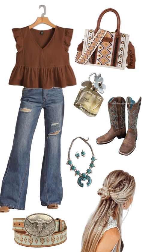 Going out cute Western wear with all fav styles and products Cute Cowgirl Outfits, Casual Country Outfits, Cowgirl Style Outfits, Southern Outfits, Country Style Outfits, Western Wear Outfits, Looks Country, Cute Country Outfits, Western Outfit