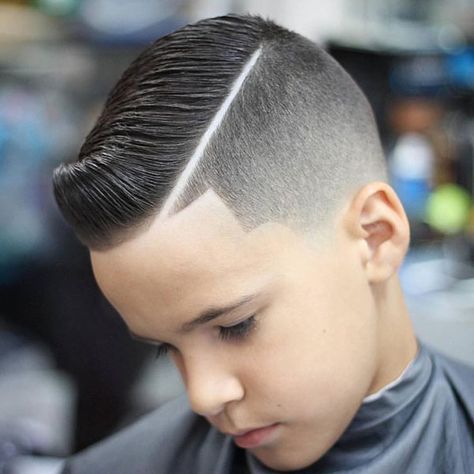 Kids Fade - Best Boys Haircuts: Cool Hairstyles For Little Boys - Cute Cuts and Styles For Baby Boy Cool Kids Haircuts, Kids Haircut Styles, Comb Over Fade Haircut, Hairstyles For Boys, Boys Fade Haircut, Fade Haircut Styles, Comb Over Fade, Comb Over Haircut, Hair Boy