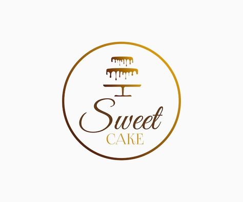 Cake Logos Ideas, Logo Sweet Cake, Sweet Cake Logo, Cake Logo Design Ideas, Logo Design Sweet, Logo Cake Design, Logo Cake Shop, Bake Logo, Patisserie Logo