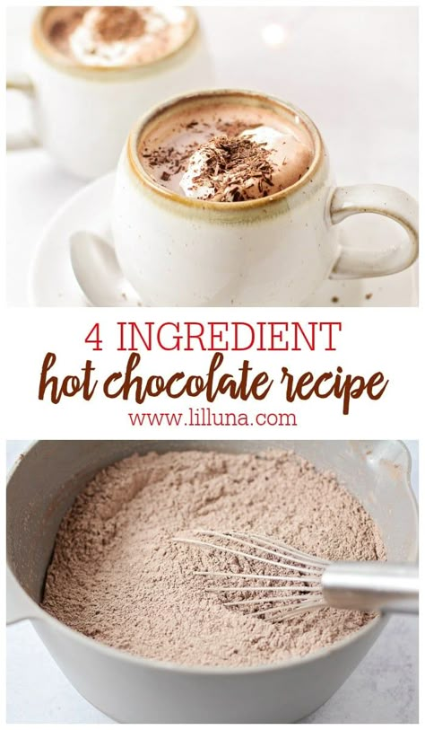 Whip up this homemade Hot Chocolate Recipe to have on hand all season long - quick, easy, delicious, and perfectly gift-able! #hotchocolatemix #hotcocoamix #hotchocolate #hotcocoa Easy Hot Chocolate Mix Recipe, Hot Cocoa Maker, Best Hot Chocolate Recipe, Diy Hot Chocolate Mix, Chocolate Milk Mix, Homemade Hot Chocolate Recipe, Best Hot Chocolate Recipes, Hot Chocolate Ingredients, Hot Chocolate Recipe Homemade