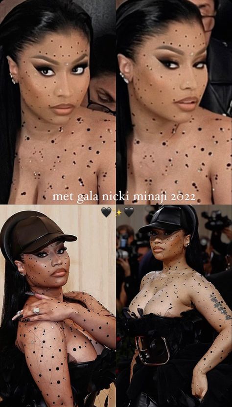 #metgala2022 #nickiminaji Nicki Minaj Met Gala 2022 Makeup, Nicki Minaj Met Gala Looks, Nicki Minaj Met Gala, Nicki Minaj Makeup, Nicki Minaj Fashion, Face Rhinestones, Halloween 23, Rhinestone Makeup, 2024 Goals