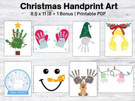 Ready for the Holiday season? Need a Christmas craft, winter craft, or holiday craft to help spread some cheer? This Christmas handprint art craft is just with you need. There are 9 designs in total. This Christmas handprint art is perfect for keeping kiddos busy in a classroom or at home.  You'll receive:  - 1 PDF file with 9 pages Please note that this is a digital download and you will not receive a physical item in the mail. If you have any questions or concerns, please send me a message and Nutcracker Handprint, Handprint Christmas Art, Christmas Handprint Crafts For Kids, Christmas Handprints, Handprint Christmas Crafts, Holiday Handprint Art, Handprint Art Christmas, Handprint Christmas Cards, Christmas Handprint Art