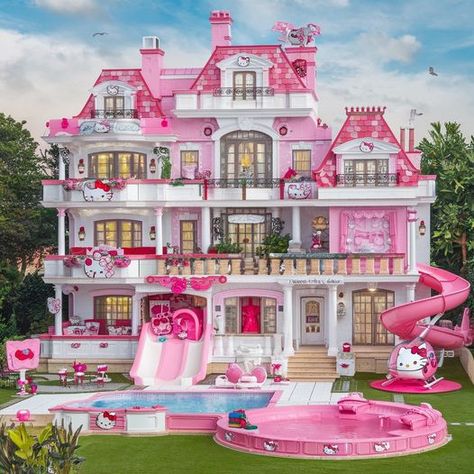 check hello kitty shop, link in bio Hello Kitty Mansion, Houses Outside, Hello Kitty Store, Kitty House, Hello Kitty Shop, Hello Kitty House, Cat House, Mansion, Link In Bio