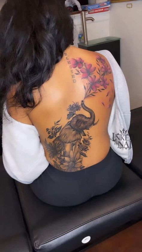 Elephant Thigh Tattoos Women, Elephant Tattoos Black Women, Unique Thigh Tattoos Women, Thigh Tattoo Black Women, Thigh Tattoos Women Unique, Tattoos Women Unique, Elephant Tattoos Thigh, Tattoo Black Women, Elephant Thigh Tattoo