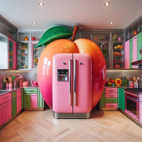 Peach-Shaped Refrigerator: Adding a Touch of Sweetness to Your Kitchen Simple Furniture Design, Crazy Houses, Kitchen Drawing, Unique Furniture Design, Personalized Kitchen, Sparks Joy, Creative Activities For Kids, Cooking Art, Kitchen Designs