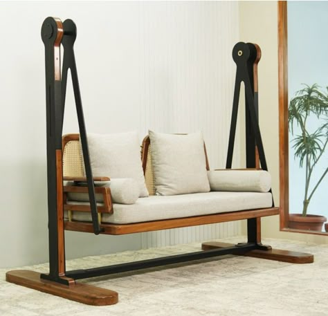 Jula Swing, Swing In Living Room, Classic House Interior Design, Cube Furniture, Diy Daybed, Modular Kitchen Designs, Wooden Street, Furniture Design Chair, Swing Design