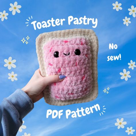 Adorable Amigurumi Free Pattern, Cute Food Crochet, Free Weird Crochet Patterns, Crochet Pop Tart Free Pattern, Pop Tart Crochet Pattern, Cute Crochet Stuffies, Cute Crochet Ideas To Sell, Cute Small Crochet Projects, Popular Crochet Items To Sell