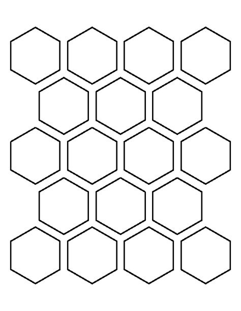 2 inch hexagon pattern. Use the printable outline for crafts, creating stencils, scrapbooking, and more. Free PDF template to download and print at http://patternuniverse.com/download/2-inch-hexagon-pattern/ 2 Inch Hexagon Template Free Printable, Hexagon Shape Design, Hexagon Pattern Template, Hexagon Template Free Printable, Hexagon Pattern Tattoo, Tattoo Template Printables, Hexagon Drawing, Geometric Stencil Patterns, Hexagon Printable