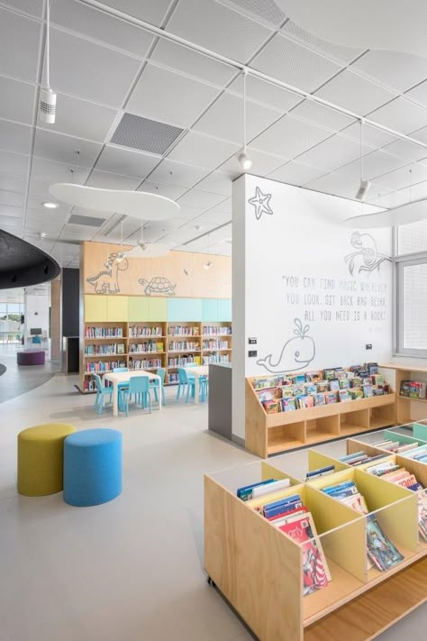 Kindergarten Library, Public Library Design, Kindergarten Interior, Classroom Interior, Kids Play Spaces, Daycare Design, Children's Library, Bibliotheque Design, Library Inspiration