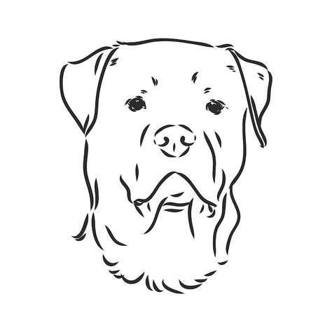 Fun Pictures To Draw, Rottweiler Drawing, Dog Art Drawing, Rottweiler Cute, Rottweiler Tattoo, Dog Nail Art, Cute Rottweiler, Country Tattoos, Dog Line Art