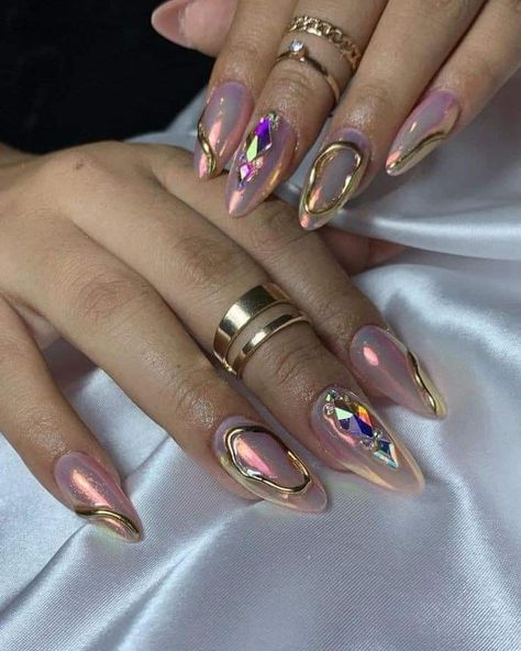 Korean Nail Designs, Pop Art Nails, Korean Nail, Korean Nail Art, Nail Acrylic, Korean Nails, Nails Design With Rhinestones, Dope Nail Designs, Almond Nail