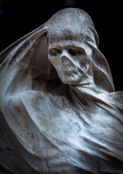 Muerte Cemetery Statues, Cemetery Art, 다크 판타지, Marble Statues, Creepy Art, 판타지 아트, Skull Art, Draco Malfoy, Horror Art