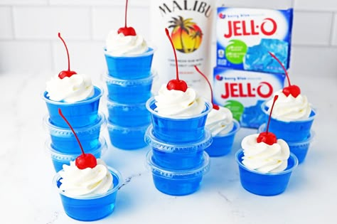 Starburst Blue Raspberry Jello Shots, Blueberry Jello Shots, Berry Blue Jello Shots, Jello Shots Blue, Blue Raspberry Jello Shots, Jell-o Shots With Malibu Rum, Jello Shots With Malibu Rum, Raspberry Jello Shots, Malibu Jello Shots