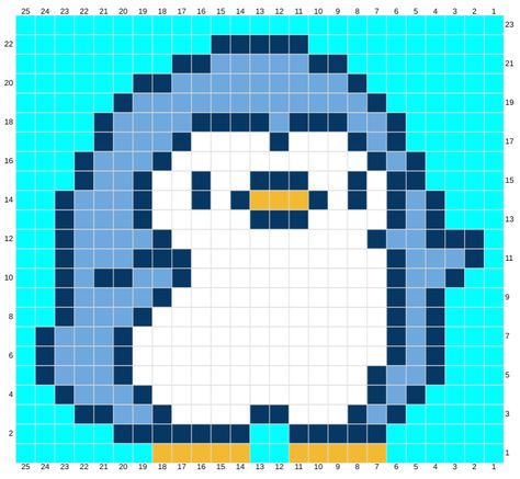 Penguin Pixel Art, Pixel Penguin, Penguin Cross Stitch, Pixel Art Grid, Pixel Pattern, Tapestry Crochet, Cross Stitch Pattern, Stitch Pattern, Penguins