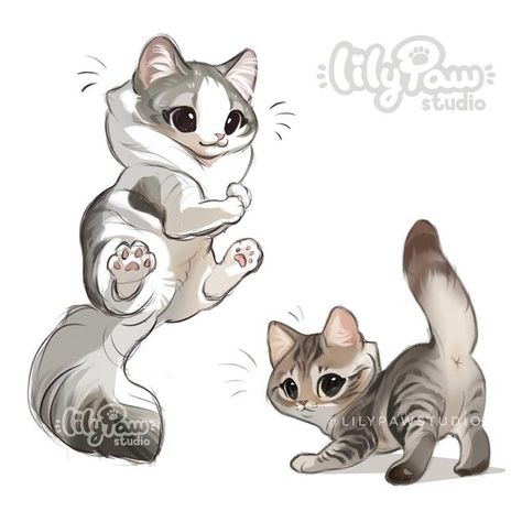 Paw Illustration, Cartoon Cat Drawing, Paw Drawing, Paw Art, Kitten Drawing, Chibi Cat, Cute Puppy Pictures, Cats Artists, Cute Animal Drawings Kawaii