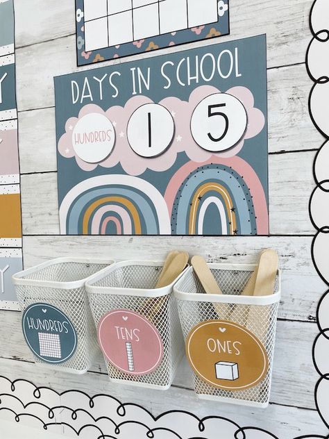 Classroom Calendar DIY – Heart of the Class Classroom Calander Ideas, Classroom Borders, Classroom Window, Community Ideas, Boho Rainbow Classroom, Weather Chart, Calendar Kit, Calendar Wall, Classroom Calendar