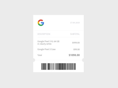 Receipt Design, Dashboard Design Template, Bill Design, Web Design User Interface, Ui Design Principles, Pos Design, Empty State, Card Ui, Invoice Design