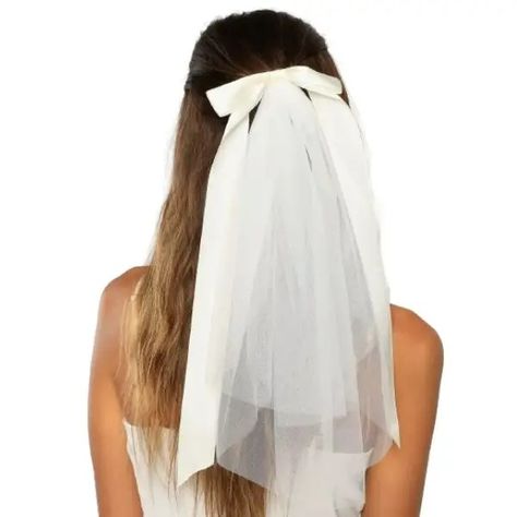 12 Types of Veils to Put the Finishing Touch on Your Wedding Exit Dress, Mini Veil, Veil Bow, Traditional Veil, Hair Veil, Bridal Era, Short Veils Bridal, Embroidered Hair Bows, Bridal Hair Veil