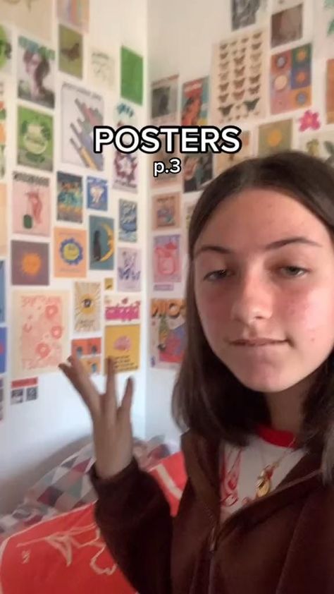 @_carlablanch on tiktok [Video] | Retro room, Room posters, Room makeover inspiration Posters Ideas For Bedroom, Cool Room Posters, Poster Ideas For Room, Pinterest Room, Aesthetic Posters, Cool Room, Retro Room, Indie Room Decor, Pastel Room