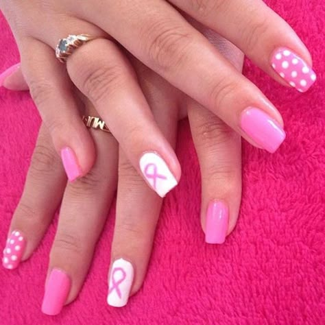 Awareness Nails Ribbons, Pink Ribbon Nails, Toe Colors, Ribbon Nails, Awareness Nails, Make Up Salon, Designed Nails, Kiss And Make Up, Pink Tip Nails