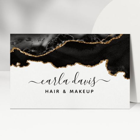 Signature Script Black And Gold Agate Marble Business Card Marble Card, Gold Texture Background, Cute Business Cards, Visiting Card Design, Black Business Card, Instagram Wallpaper, Branding Design Packaging, Business Card Inspiration, Cadeau Photo