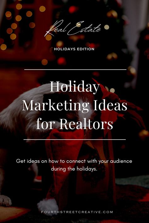 Not sure how to connect with your audience during the holiday season? Real Estate has slowed down and your left wondering what to post... don't worry we've got you covered. Check out these holiday marketing ideas for realtors so you can spend less time worrying about what to post and more time having fun with your family and loved ones! #holidaymarketing #realestatemarketing #realestate #realestateholidaymarketingideas #realestateinstagram Realtor Christmas Marketing, Holiday Real Estate Marketing, Holiday Marketing Ideas, Holiday Real Estate, Real Estate Marketing Ideas, Christmas Marketing, Christmas Slogans, Holiday Marketing, Ideas For Instagram