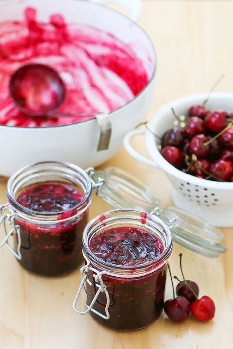 Bing Cherry Jam Recipes With Cherries, Tart Cherry Recipes, Cherry Jam Recipe, Tea Pairings, Tea Time Magazine, Cherry Jam Recipes, Making Jelly, Prunus Avium, Fruit Butter