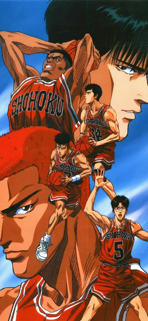 Shohoku Slam Dunk Wallpaper, Haruko Slam Dunk, Slamdunk Wallpaper, Slam Dunk Wallpapers, Rukawa Slam Dunk, Slam Dunk Poster, Shohoku Team, Dunk Wallpaper, Wallpapers 2024