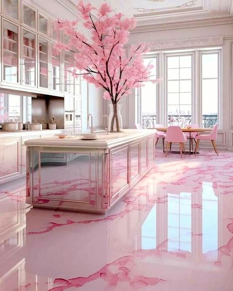 Pink House Interior, Marble Floors, Dream Kitchens Design, Dream Apartment Decor, Cute Bedroom Decor, Dream House Rooms, Pink Houses, Pink Bedroom, Decoration Inspiration