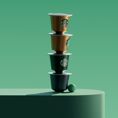 Nespresso | Starbucks on Behance Nespresso Photography, Nespresso Starbucks, Nespresso Pods, Nespresso Capsules, Coffee Aesthetic, First Coffee, Coffee Design, Coffee Pods, Kitchen In