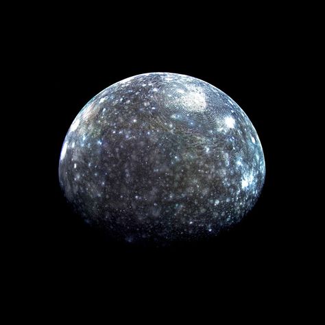 Amazing image of Callisto a moon of Jupiter. Jupiter Moons, Impact Crater, Gas Giant, Space Images, Our Solar System, Space And Astronomy, Space Exploration, Science And Nature, Outer Space