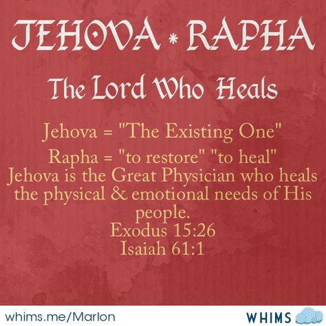 Jehova Rapha Exodus 15 26, Healing Scriptures, Healing Scripture, Ayat Alkitab, Names Of God, Prayers For Healing, School Lessons, Gods Promises, Bible Scriptures